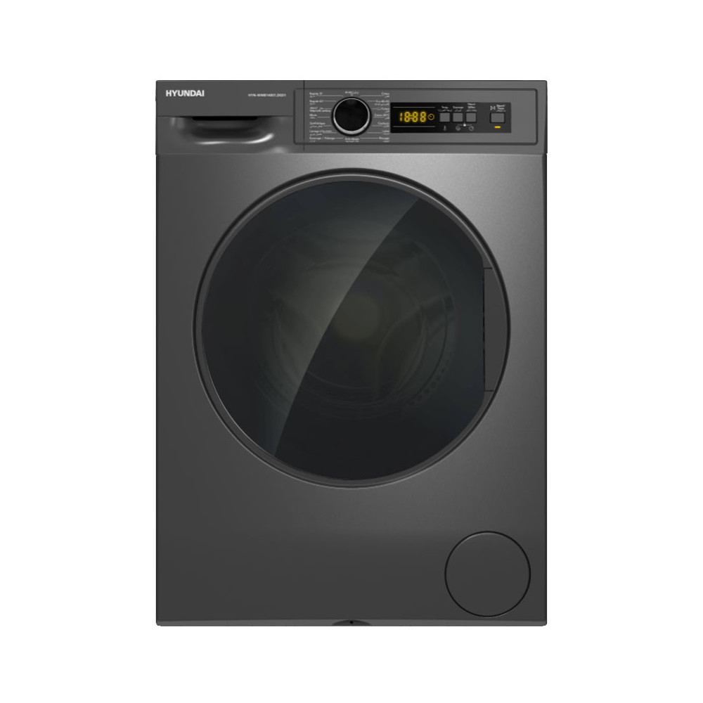 LAVE LINGE HYUNDAI 8KG INVERTER 1400 TR / Dark INOX