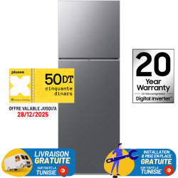 Réfrigérateur Samsung No Frost INVERTER Double Portes 348 Litres / INOX + 50DT Bon d'achat PLUXEE