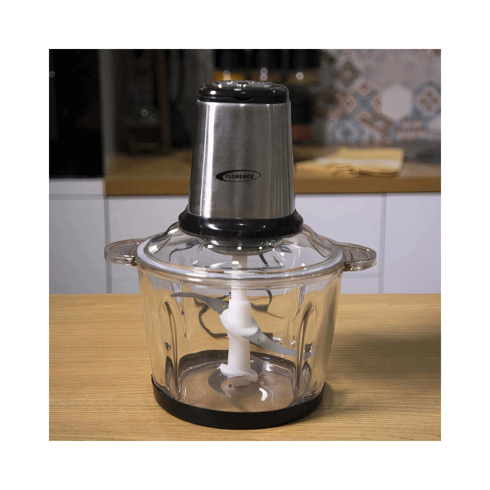 HACHOIR FLORENCE 3 Litres / 700W / EN VERRE / INOX