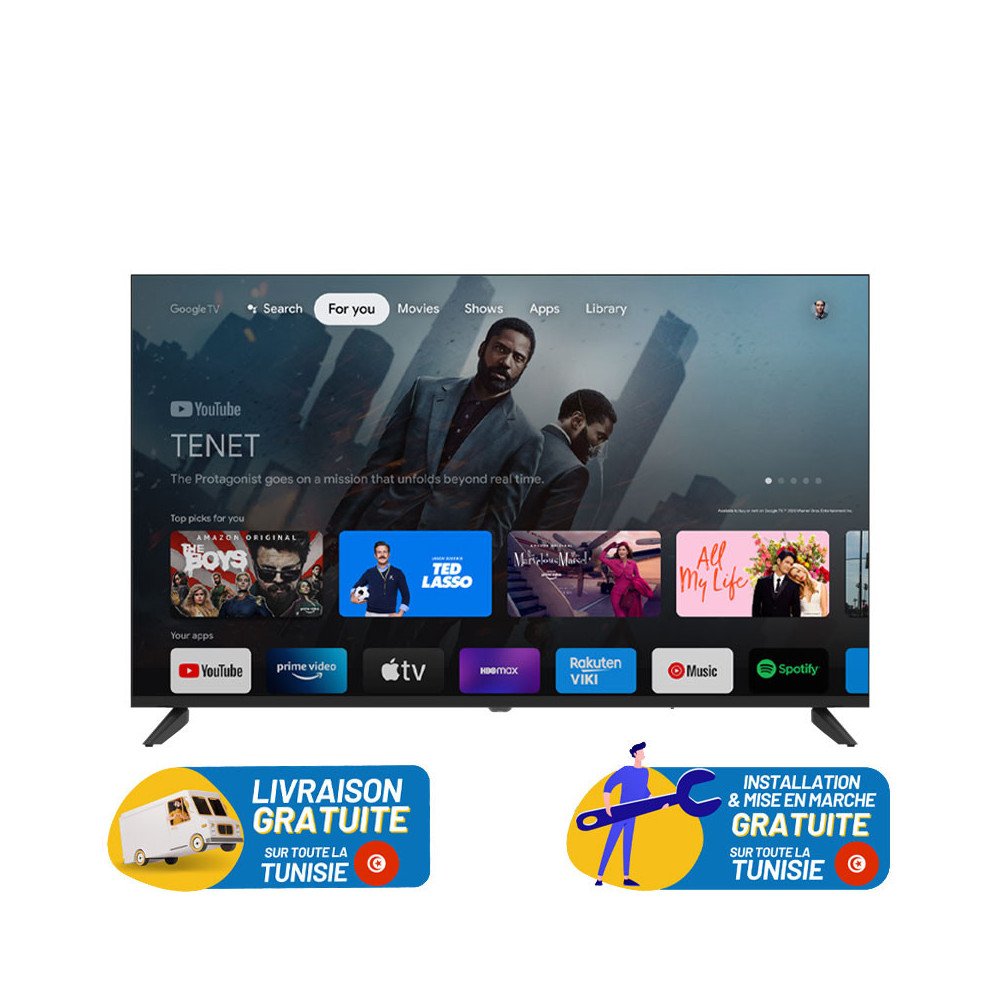TV 50" TELEFUNKEN W3HF Full HD Smart GOOGLE TV