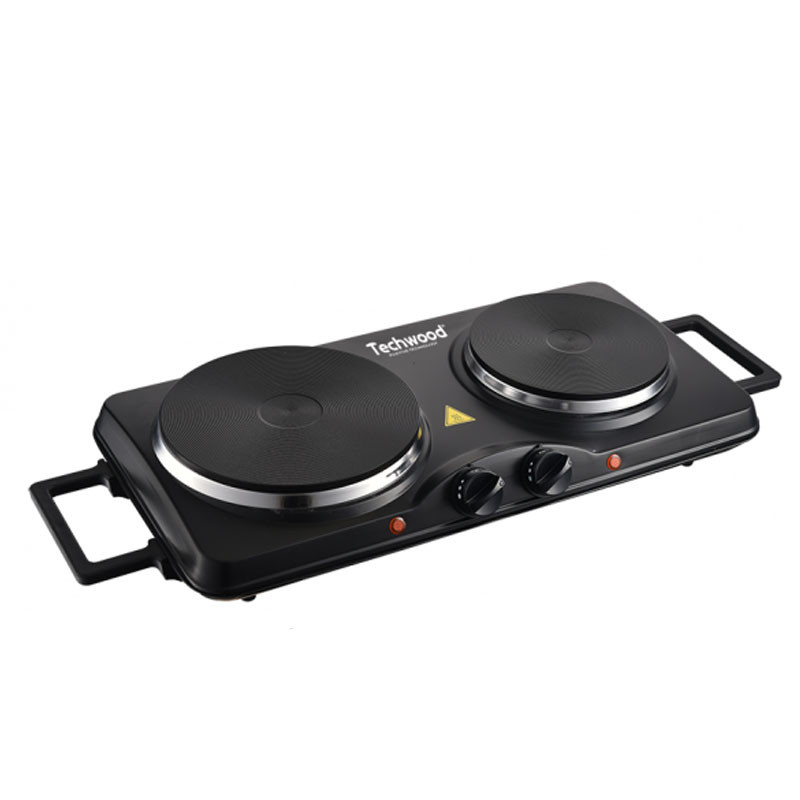 PLAQUE ELECTRIQUE TECHWOOD 2 FEUX / 2500W / NOIR