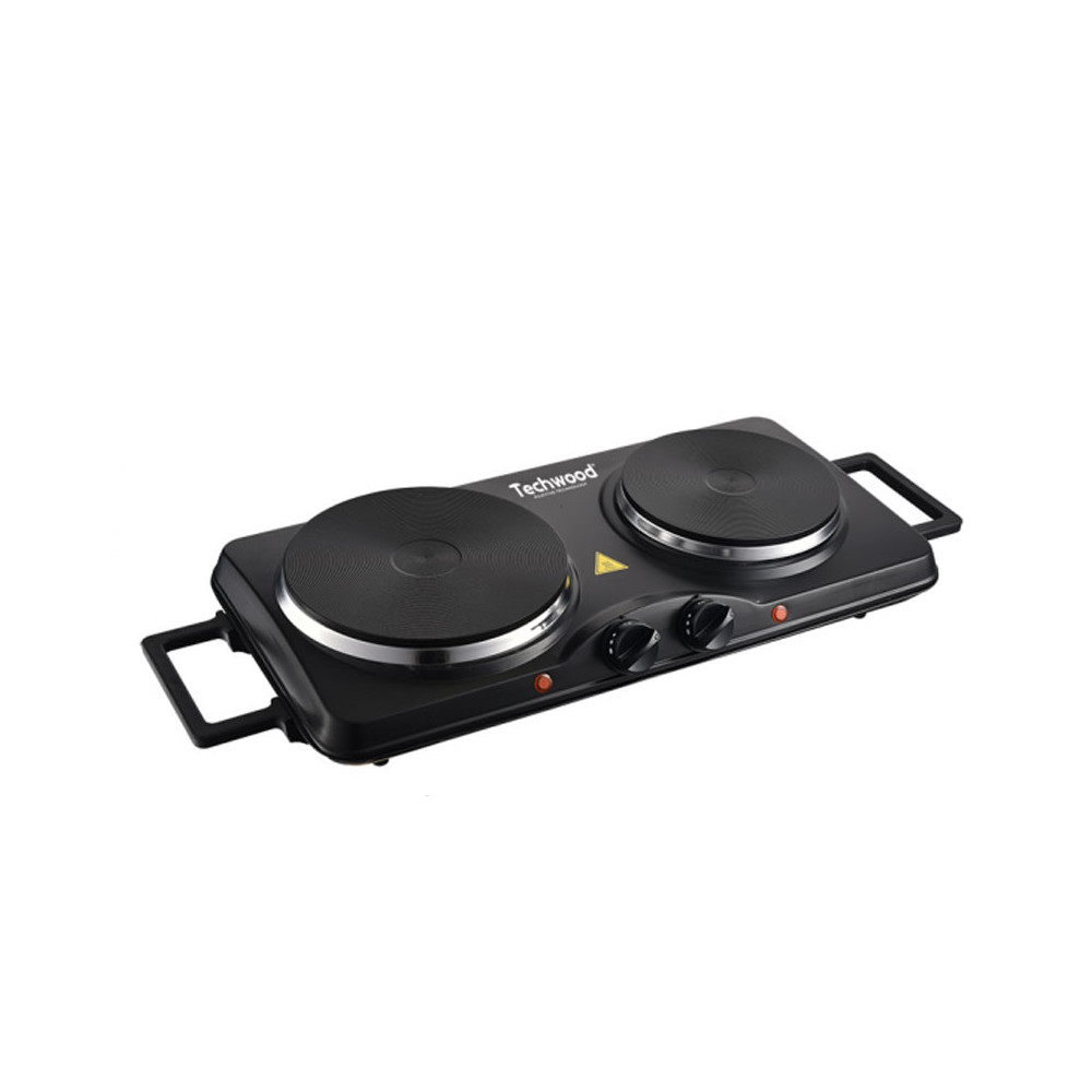 PLAQUE ELECTRIQUE TECHWOOD 2 FEUX / 2500W / NOIR