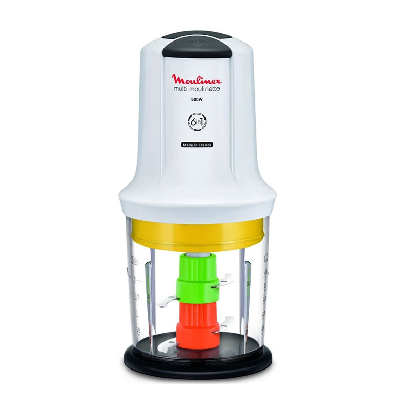 Mini Hachoir Moulinex 6EN1 / 500W / Blanc