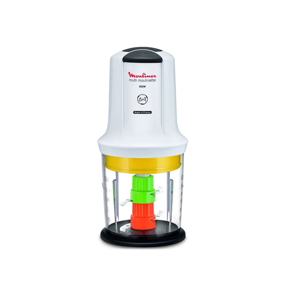 Mini Hachoir Moulinex 6EN1 / 500W / Blanc