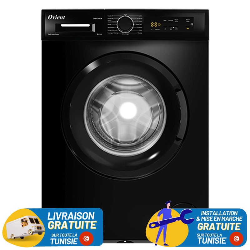 Machine à laver automatique ORIENT 7KG / Noir / OW-F7V01N