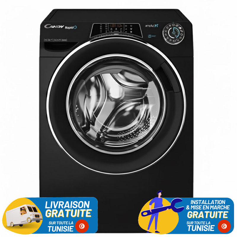 Lave Linge Frontal IVERTER CANDY 11Kg / Noir