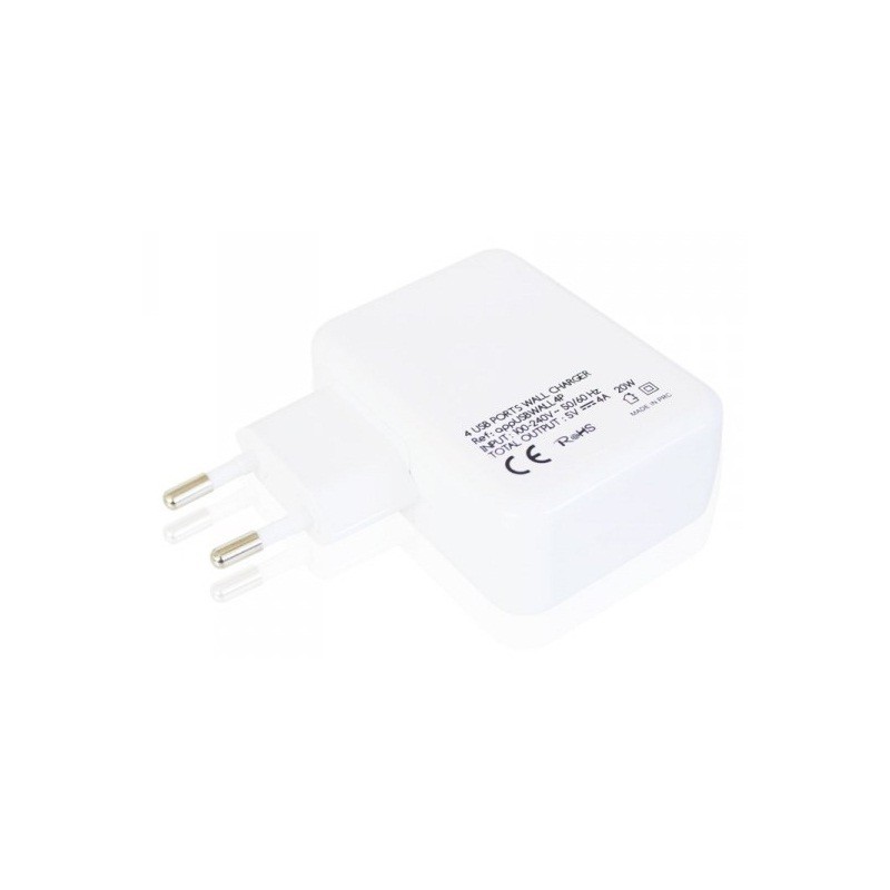Chargeur universel 4 ports USB / Blanc