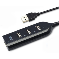 HUB USB 4 PORT MULTIPLE / Noir