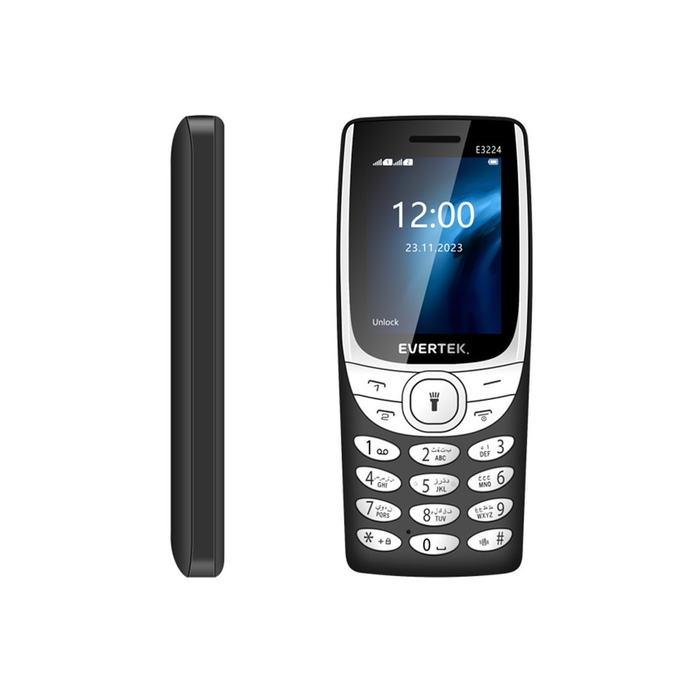 Téléphone Portable EVERTEK E3224 / Noir
