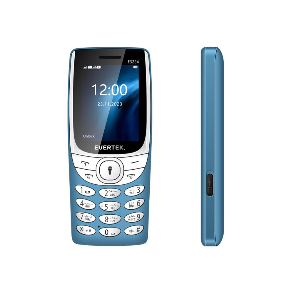Téléphone Portable EVERTEK E3224 / Light Blue