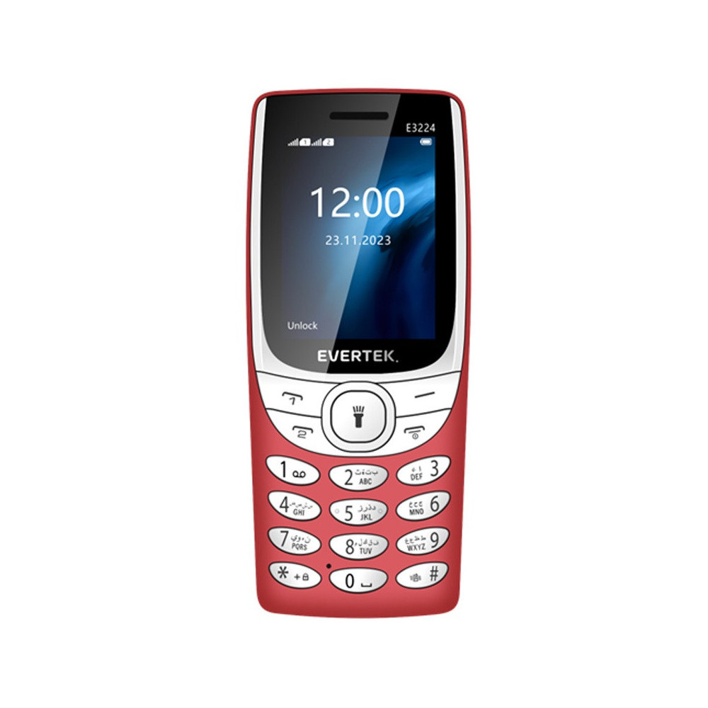 Téléphone Portable EVERTEK E3224 / Rouge
