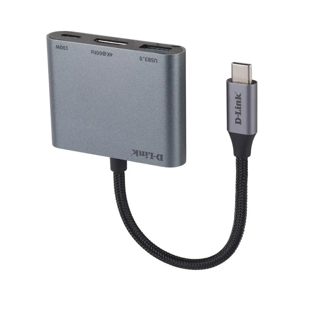 Adaptateur D-LINK TYPE C 3-in-1 HDMI 4K 60Hz USB-A 3