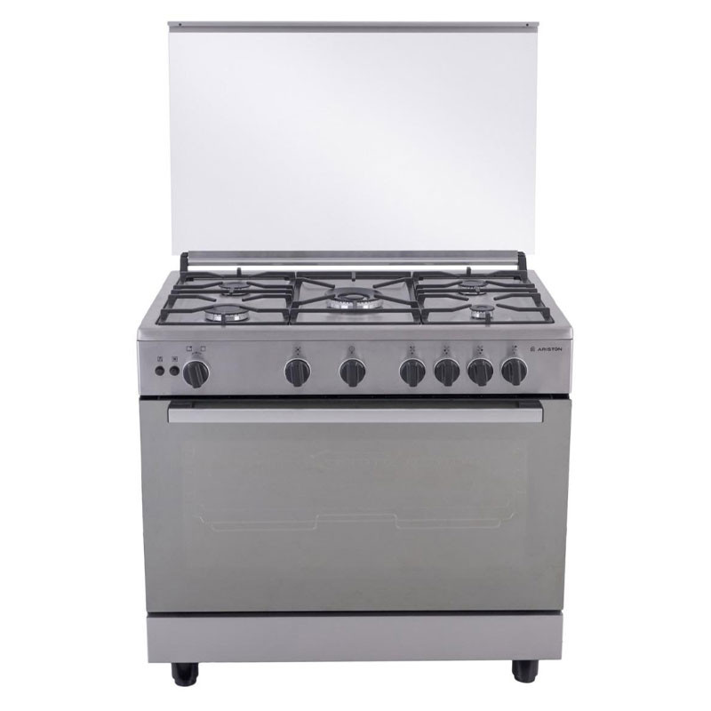 Cuisinière ARISTON 5 Feux à Gaz / 90cm / INOX