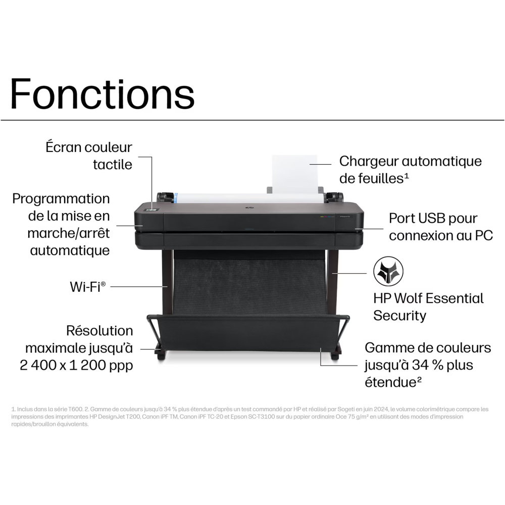 Traceur Grand Format HP DesignJet T630 36 pouces A0 Wifi