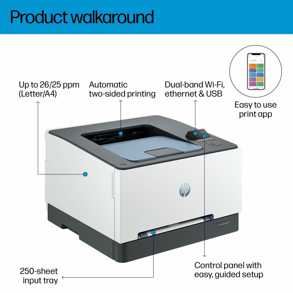 Imprimante HP 3203dw LaserJet Pro Couleur Wifi