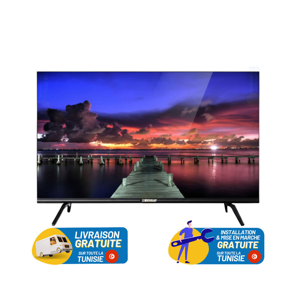 TV 43" ECOSAT T2 LED Full HD / Noir + Récepteur Gratuit