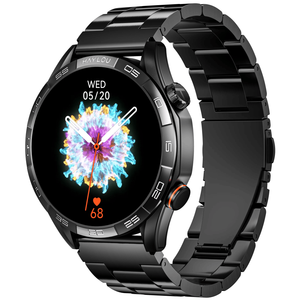 Montre Connectée HAYLOU SOLAR 5 AVEC BRACELET MÉTALLIQUE / Noir