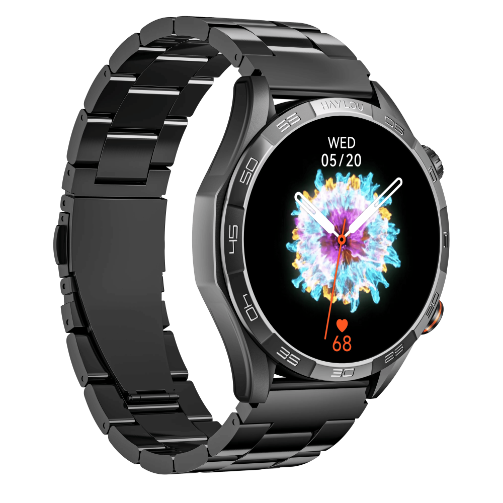 Montre Connectée HAYLOU SOLAR 5 AVEC BRACELET MÉTALLIQUE / Noir