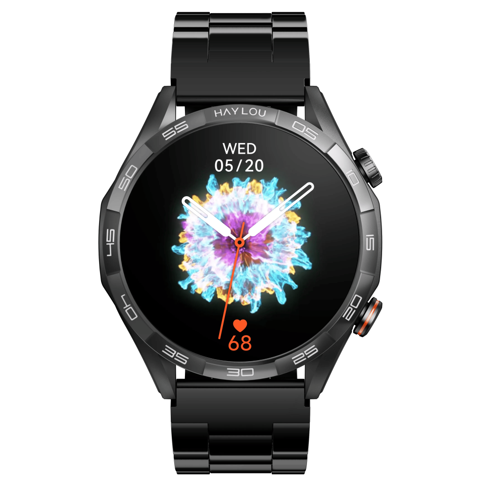 Montre Connectée HAYLOU SOLAR 5 AVEC BRACELET MÉTALLIQUE / Noir