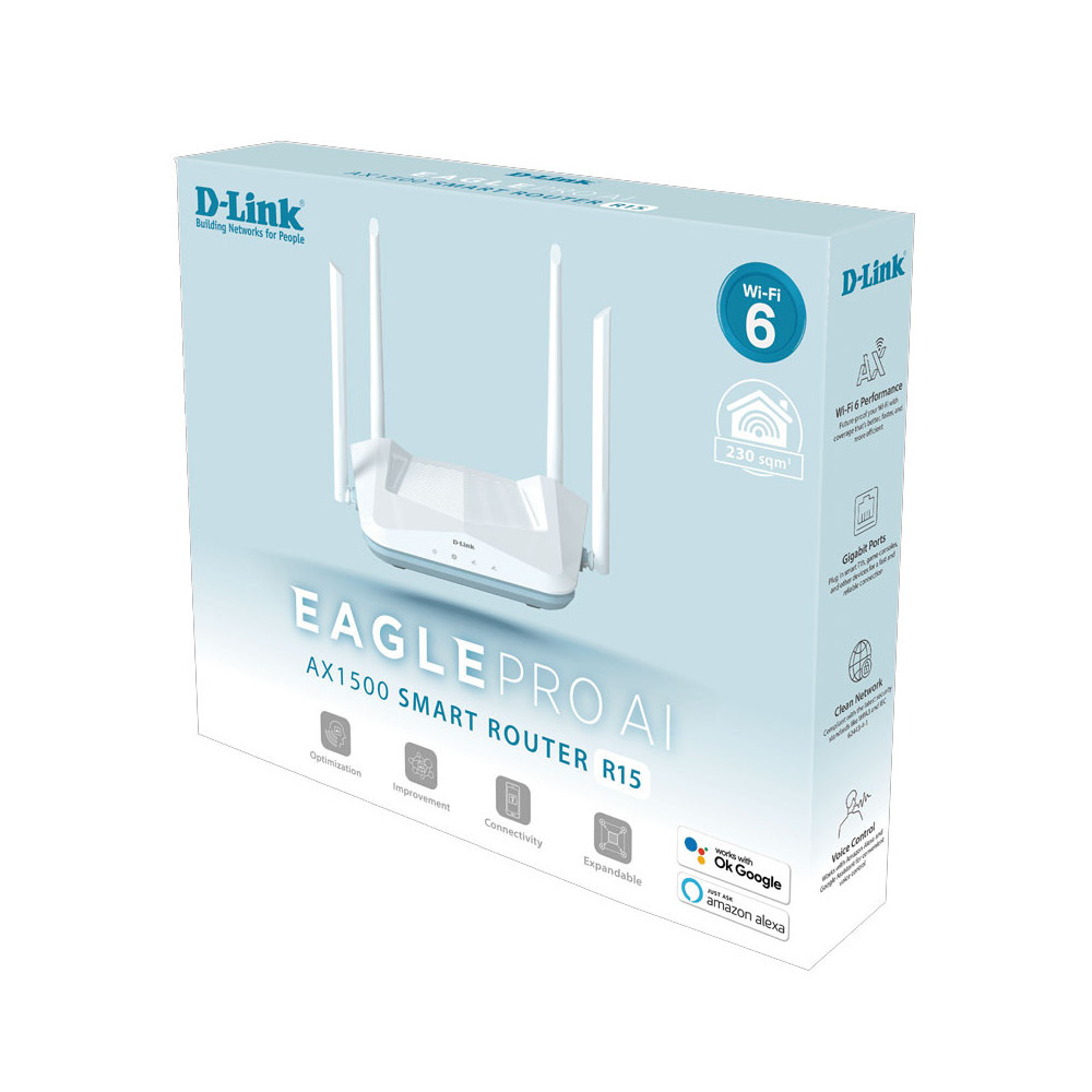 ROUTEUR D-LINK SANS FIL AX 1500 WIFI 6 DUAL BAND R15-BNA