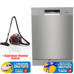 Lave vaisselle HISENSE 13 Couverts / Inox + Aspirateur HISENSE Gratuit