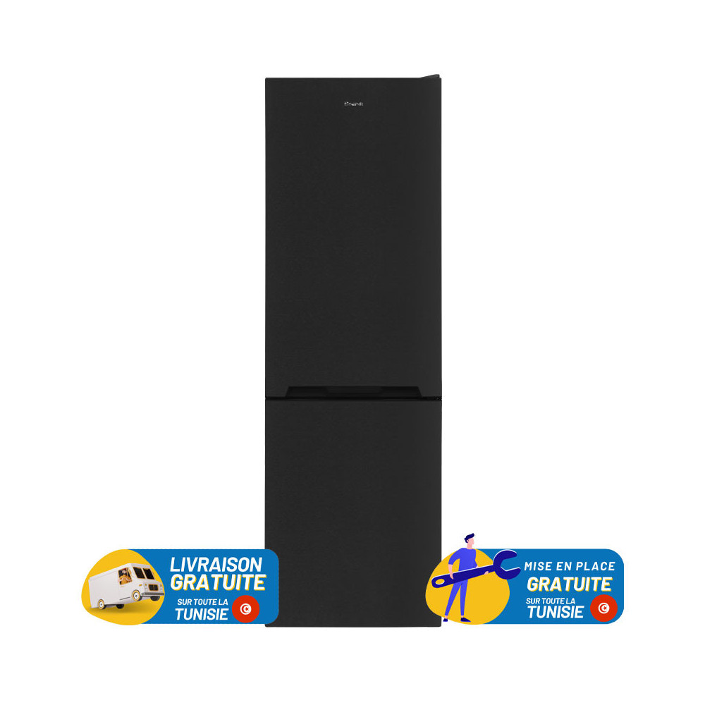 Réfrigérateur Brandt No Frost Combiné 380 Litres / Noir