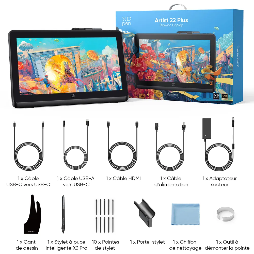 Tablette Graphique 21.5'' XP-Pen Artist 22 Plus / Noir
