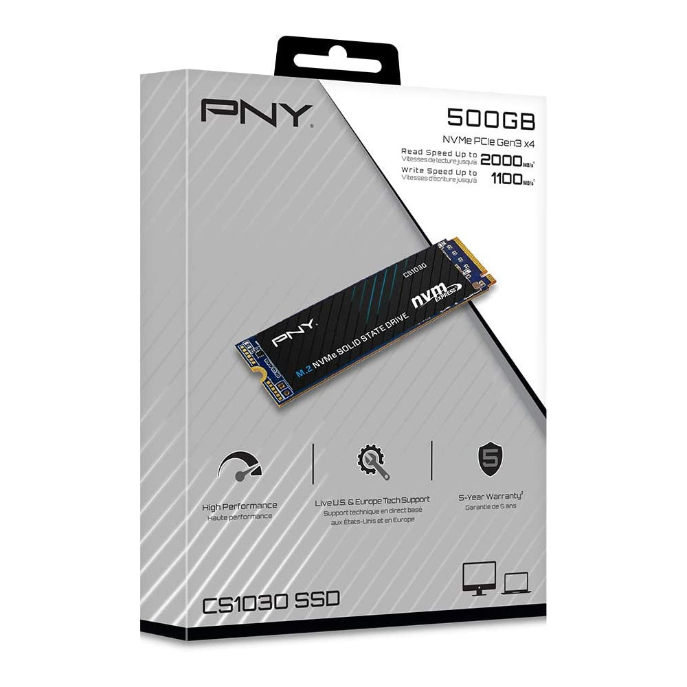 Disque Dur Interne SSD M.2 NVME PCIe PNY CS1030 / 500 Go