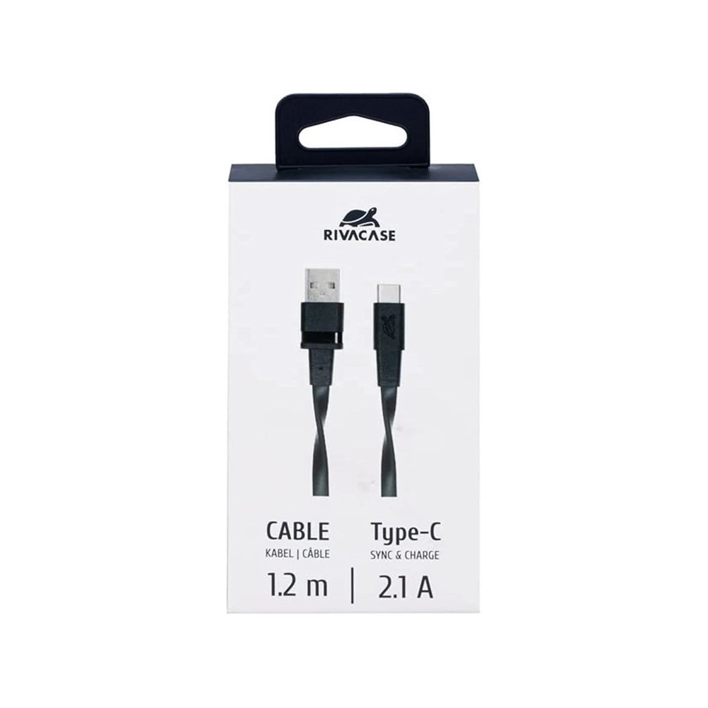 Câble USB Vers USB Type C RivaCase PS6002 WT21 / Noir