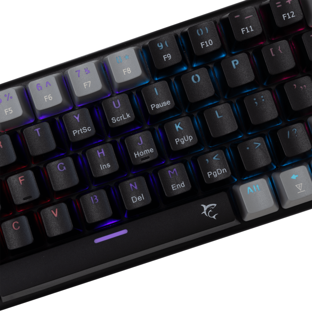 Clavier Gaming White Shark WAKIZASHI 2 / Blue switches / Noir / Gris