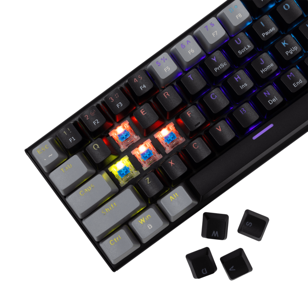 Clavier Gaming White Shark WAKIZASHI 2 / Blue switches / Noir / Gris