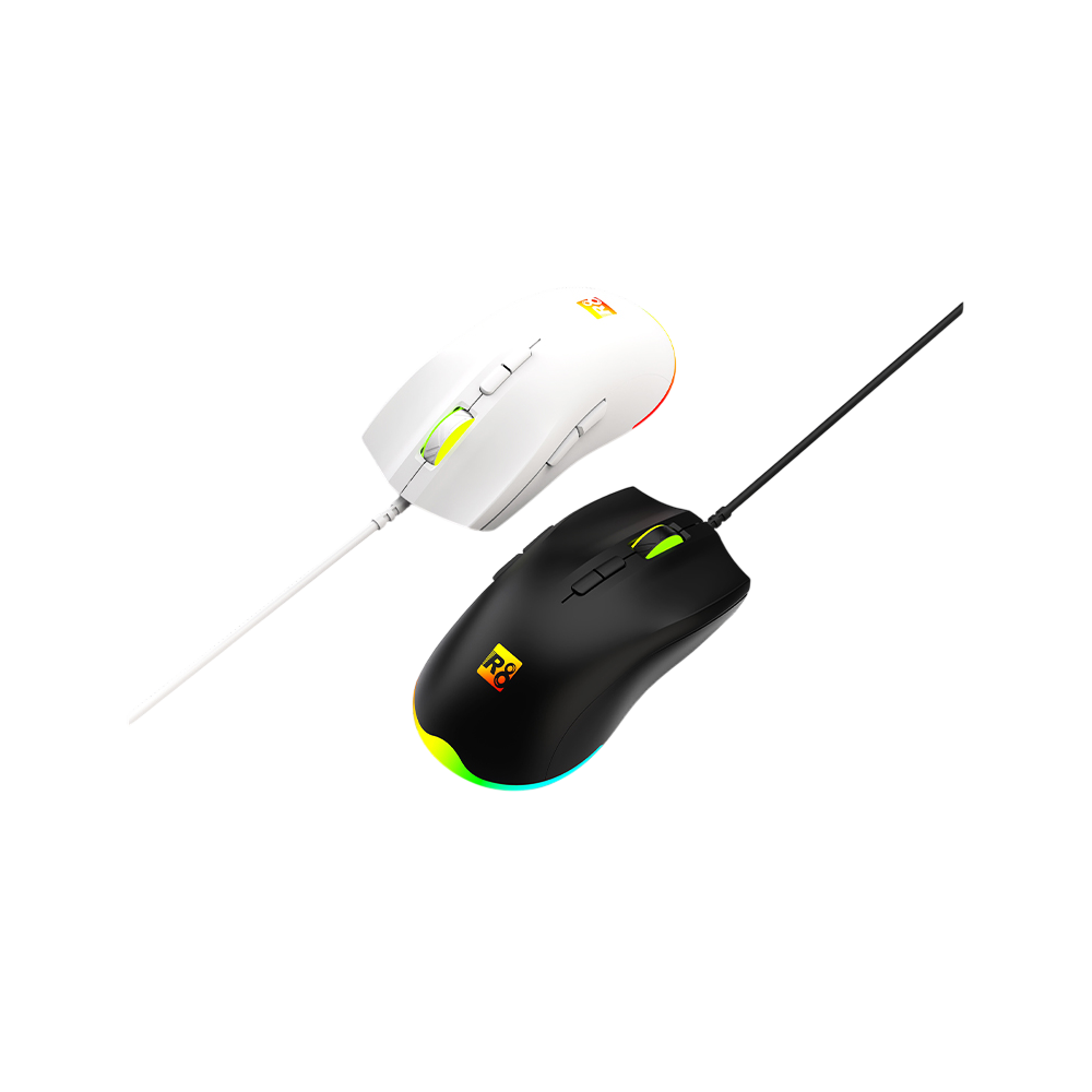 SOURIS OPTIQUE R8 7D / RGB / G201 / Blanc
