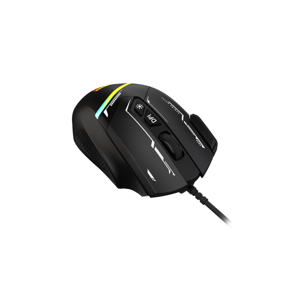 SOURIS OPTIQUE R8 8D / 7200 DPI / RGB / G208 / Noir