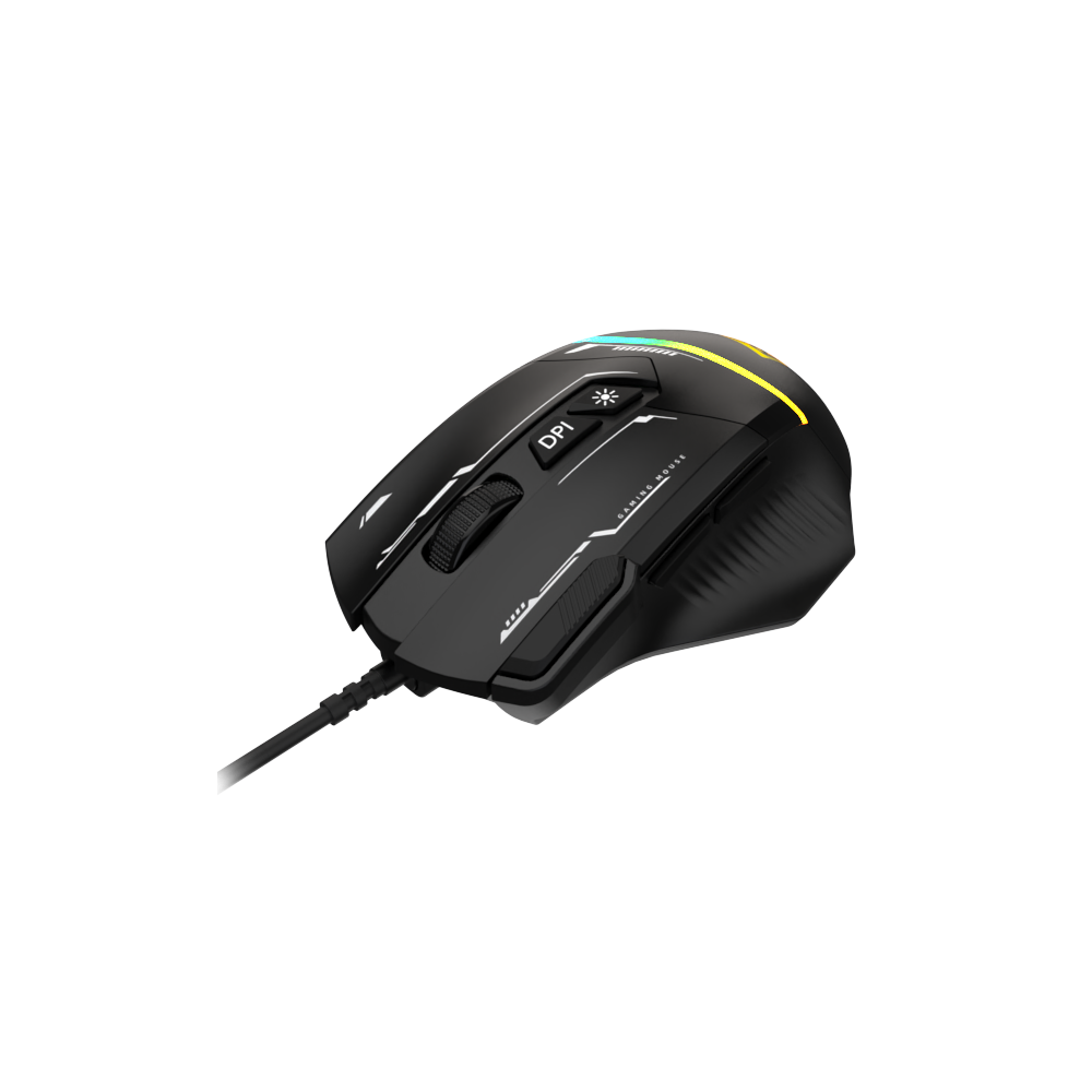 SOURIS OPTIQUE R8 8D / 7200 DPI / RGB / G208 / Noir