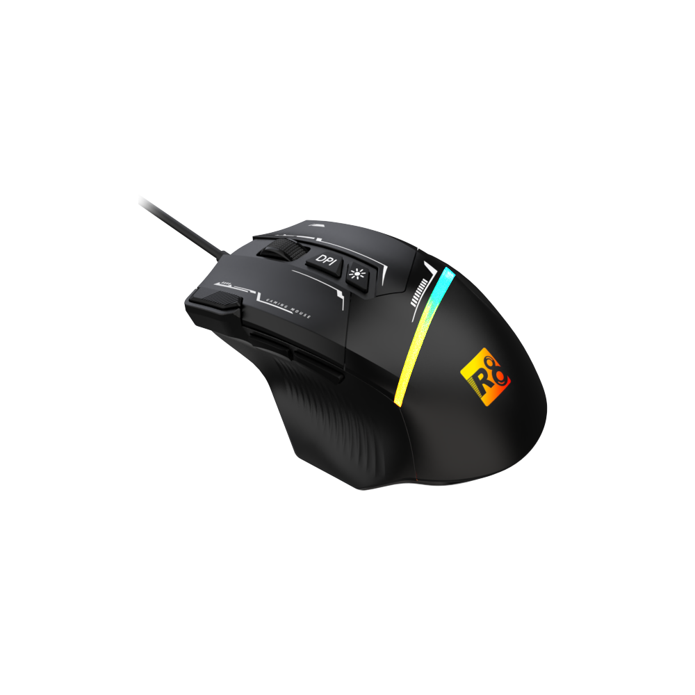 SOURIS OPTIQUE R8 8D / 7200 DPI / RGB / G208 / Noir