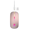 Souris sans fil Rechargeable R8 1715 avec éclairage RGB / Rose