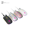 Souris sans fil Rechargeable R8 1715 avec éclairage RGB / Rose
