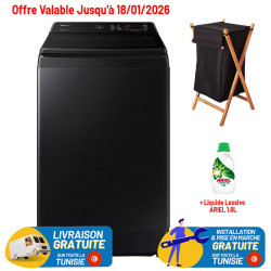 Machine à Laver Samsung 19Kg Smart INVERTER Noir / WA80F19S8B