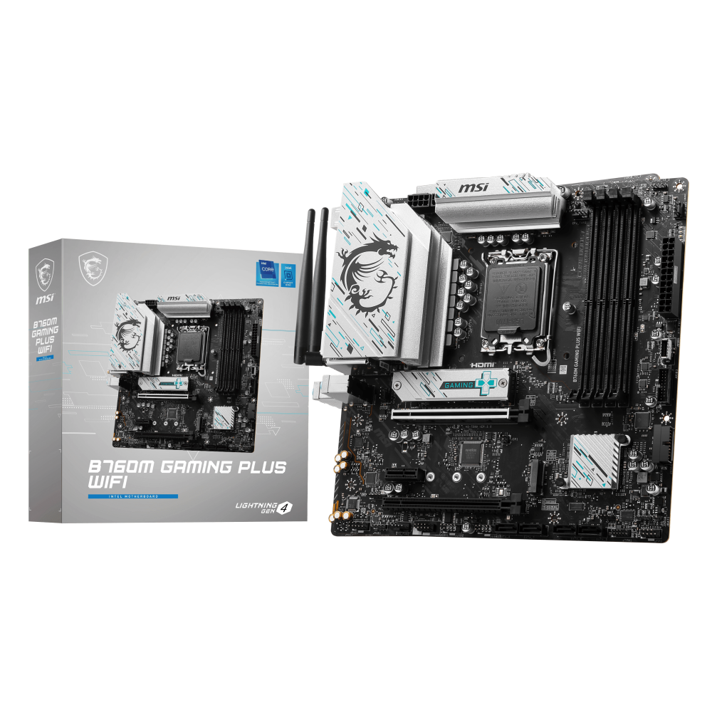 Carte mère MSI B760M GAMING PLUS WIFI / mATX / DDR5