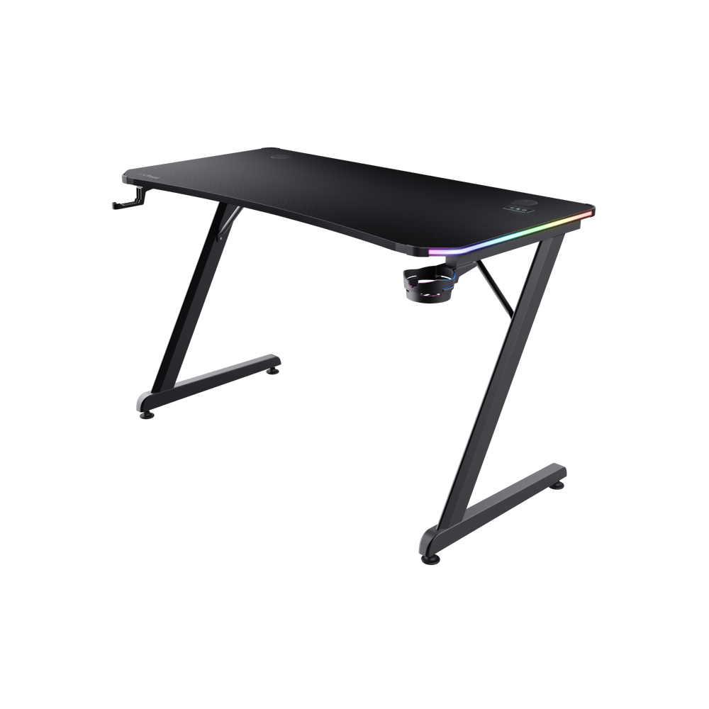 Bureau de Gaming Luminus RGB Trust GXT 709 / Noir