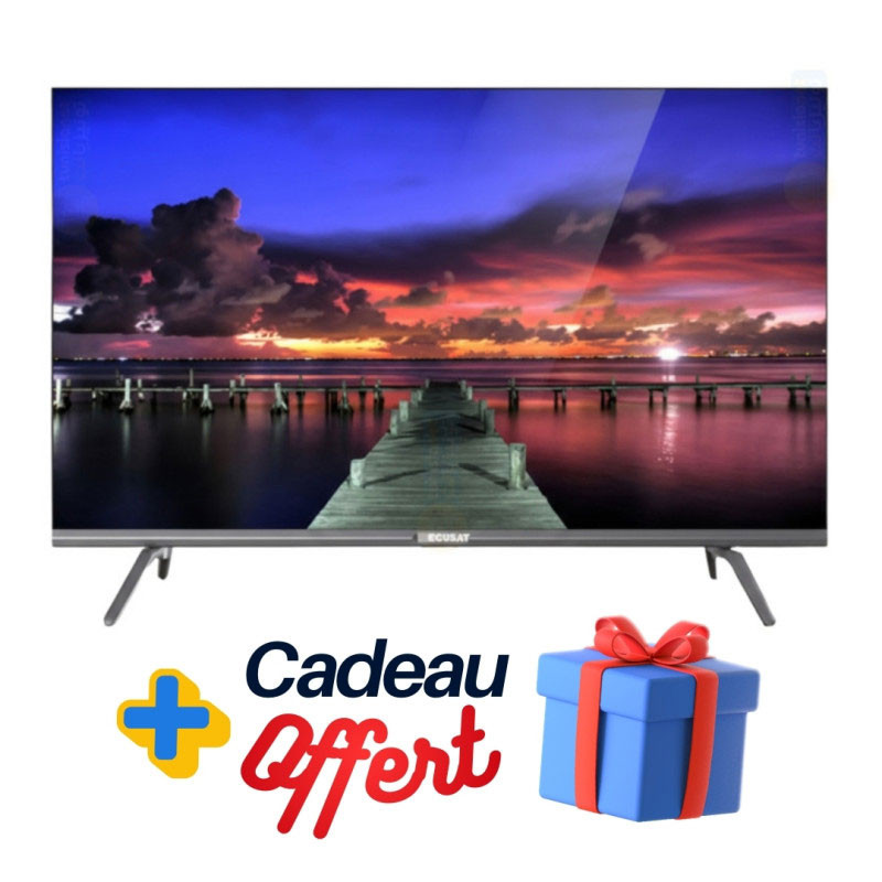 TV 32" ECOSAT LED HD / Noir / ECO32T2 + Cadeau Offert