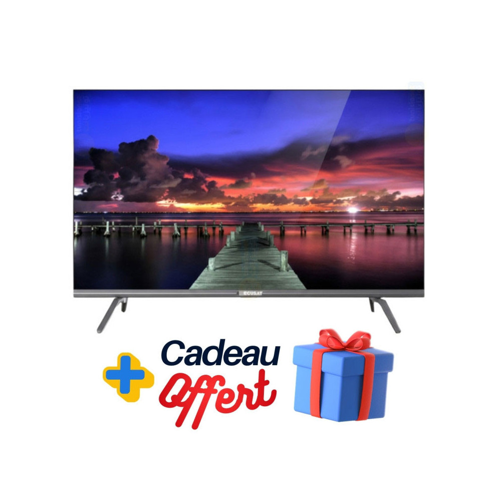 TV 32" ECOSAT LED HD / Noir / ECO32T2 + Cadeau Offert