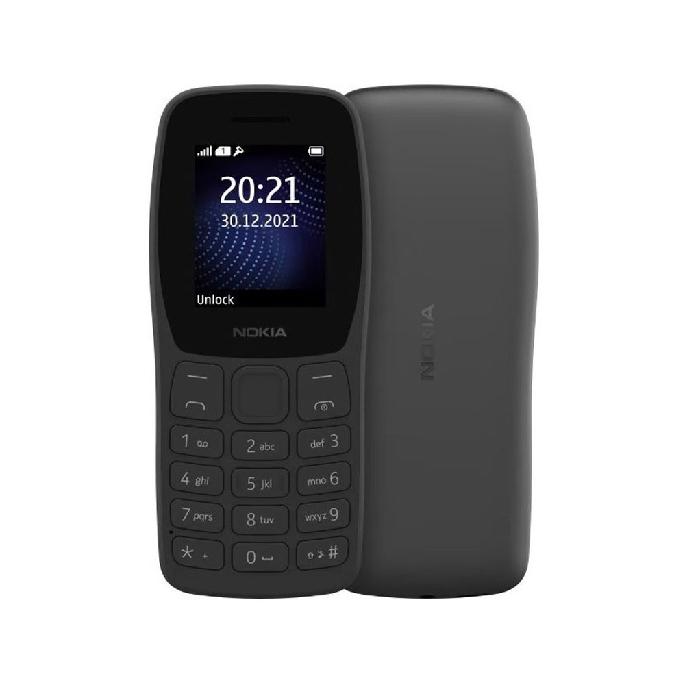 Téléphone Portable Nokia 105 / Double SIM / Noir