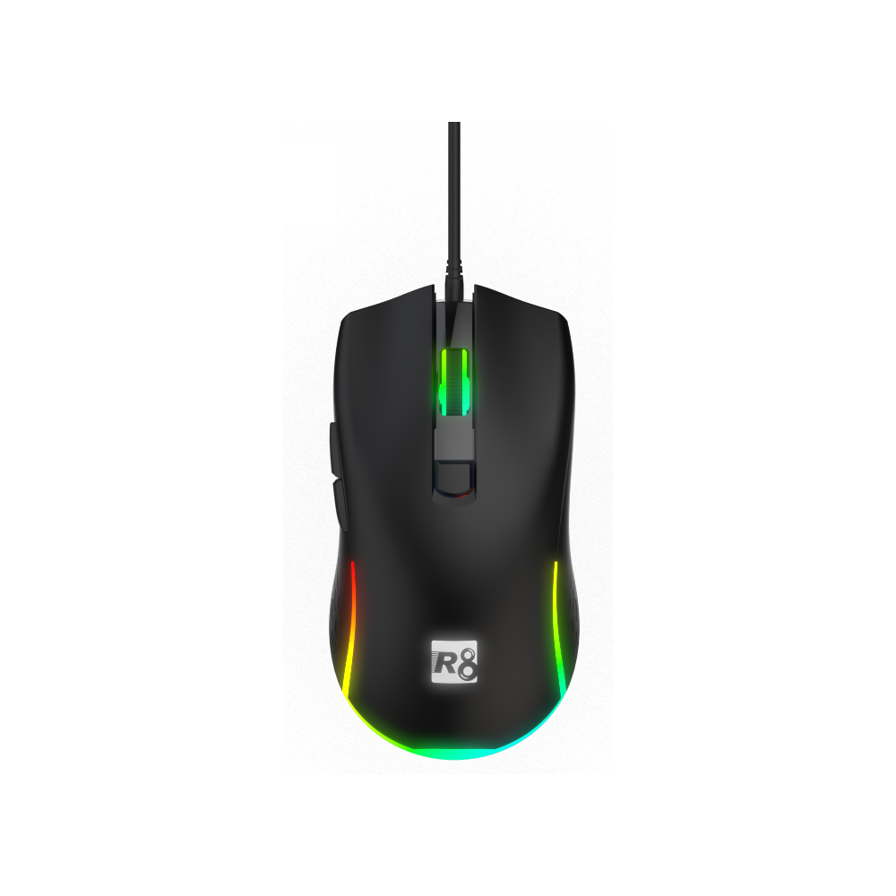 SOURIS 6D Gaming RGB LED Light  R8 1633 / 3 600 DPI / BLACK