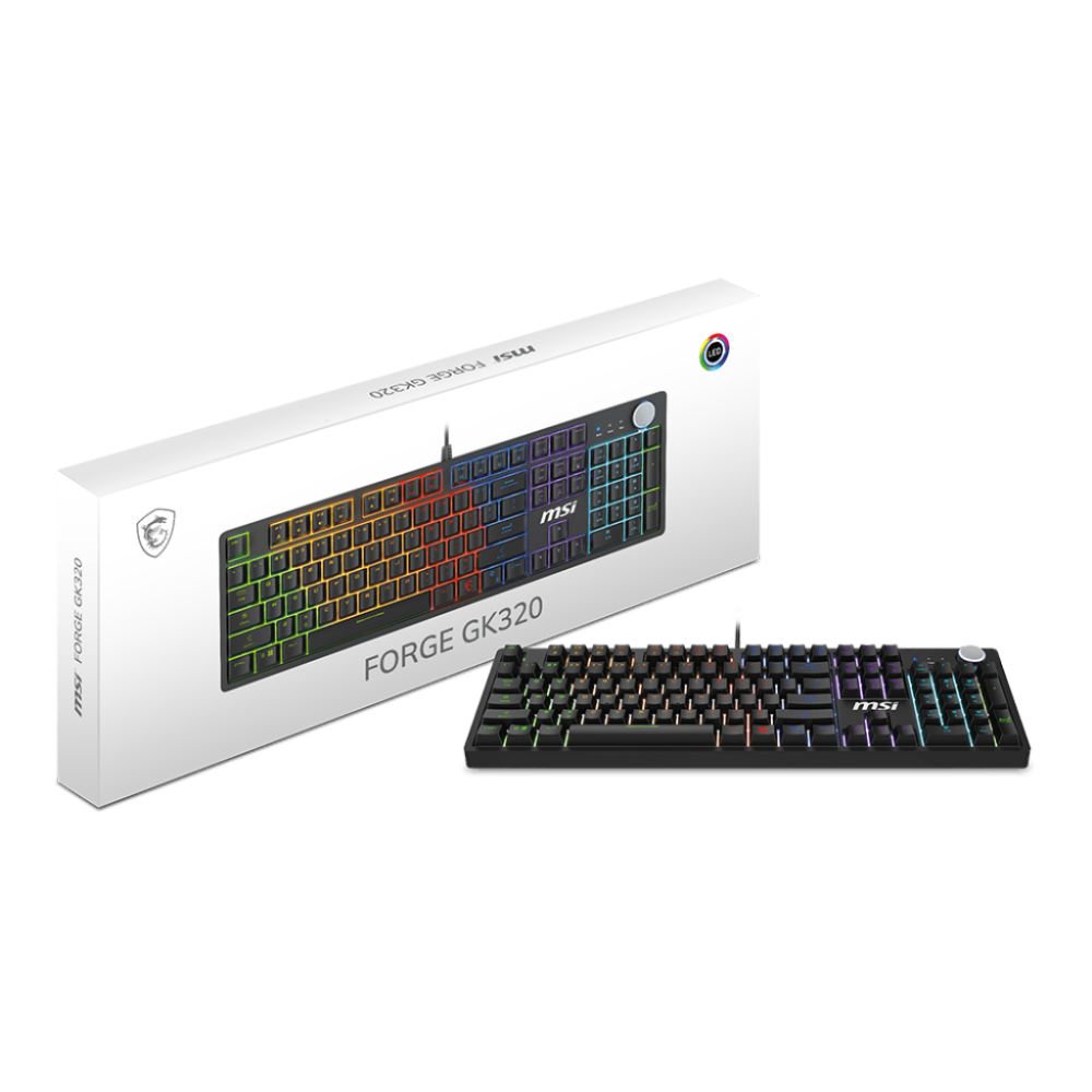 Clavier Gaming Filaire MSI FORGE GK320 / Mécanique / Red switches / Noir