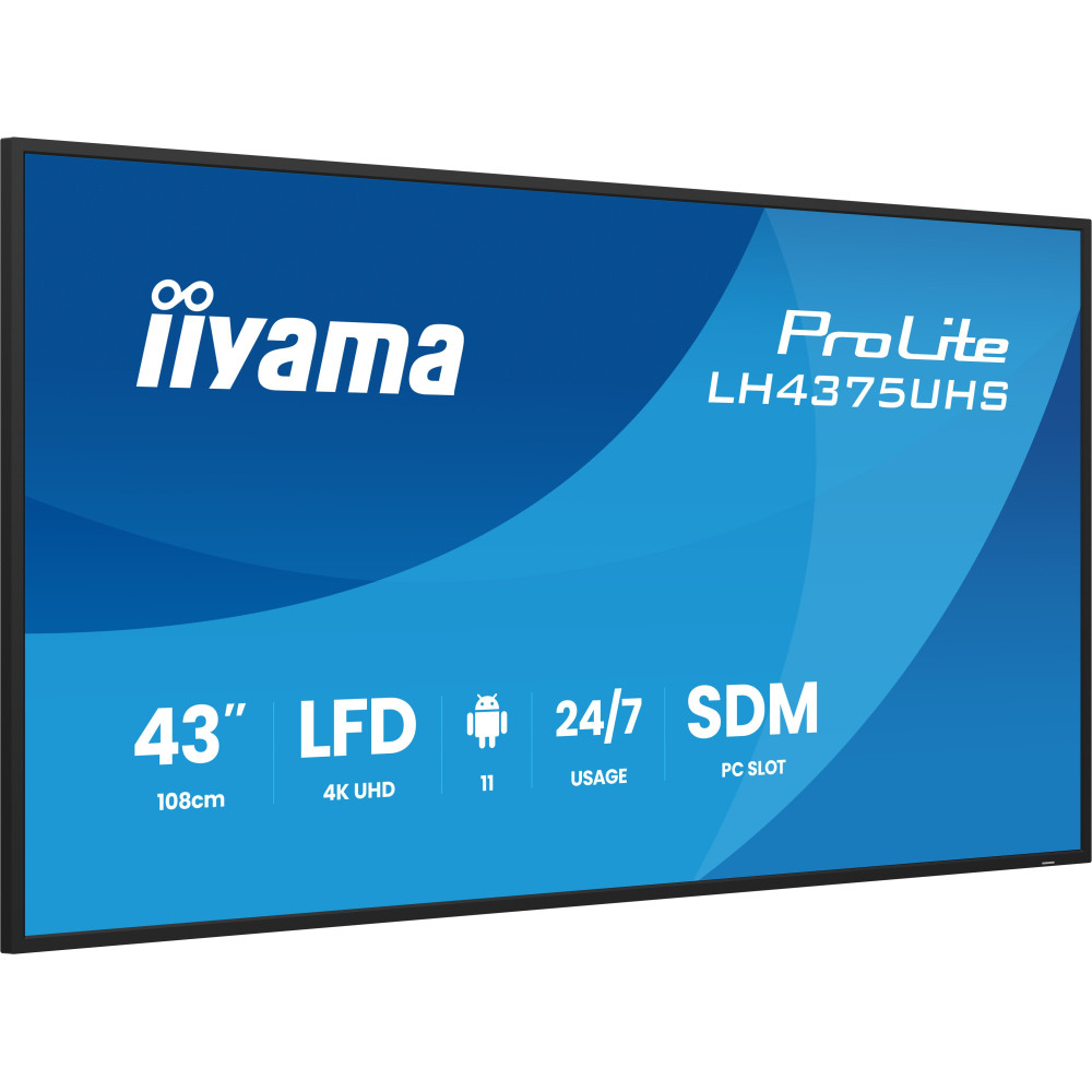 ECRAN TACTILE IIYAMA PROLITE 43'' 4K UHD 60Hz IPS HDMI/USB/DP/RJ45 / HAUT PARLEUR