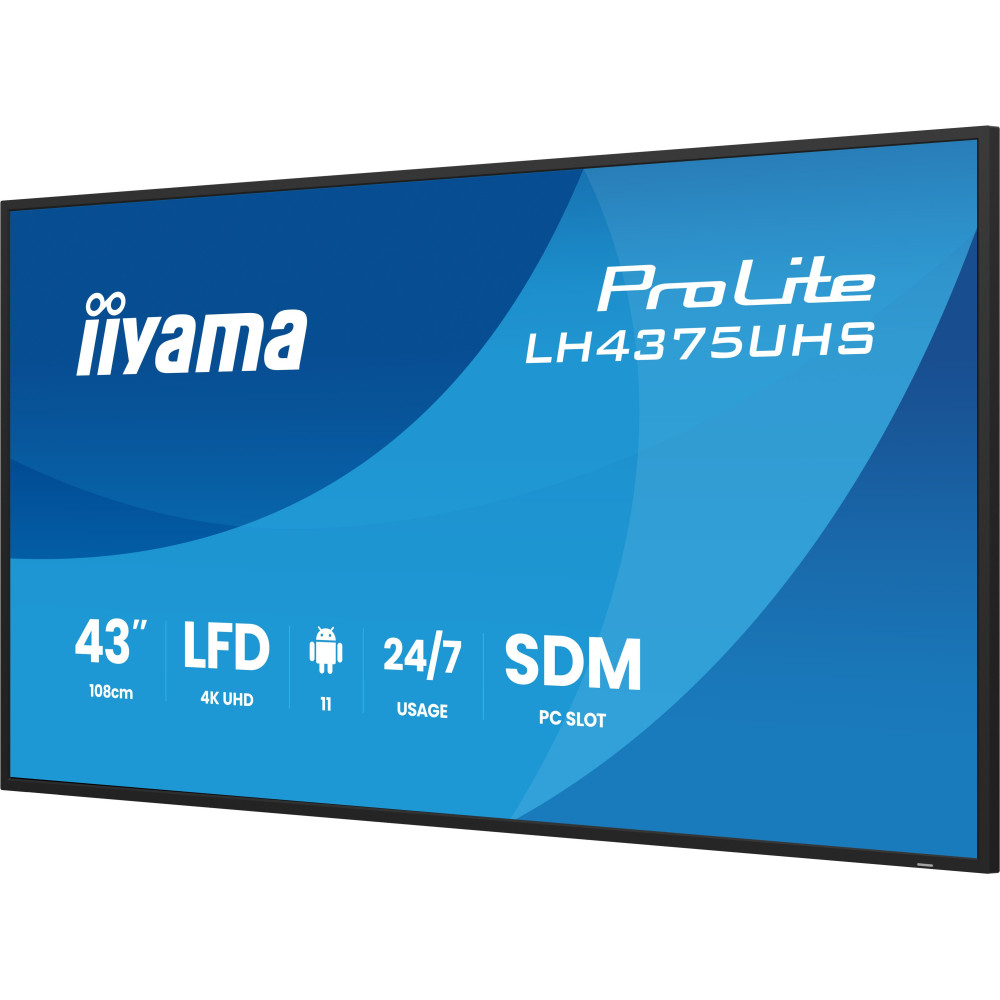ECRAN TACTILE IIYAMA PROLITE 43'' 4K UHD 60Hz IPS HDMI/USB/DP/RJ45 / HAUT PARLEUR