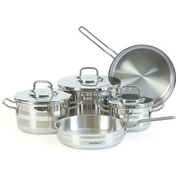 Batterie de Cuisine KORKMAZ 8 Pièces / Inox / A2055