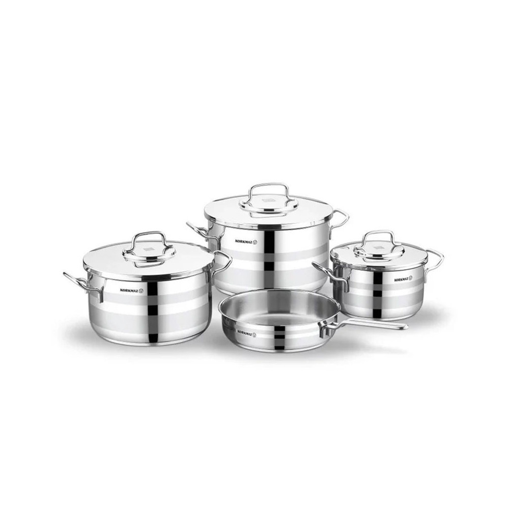 Batterie de Cuisine KORKMAZ 7 Pièces / Inox / A2054