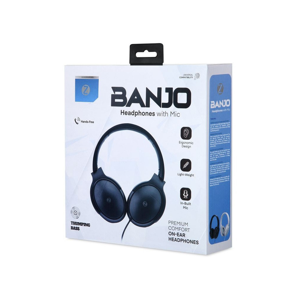 Micro Casque Filaire ZOOOK Banjo / Noir